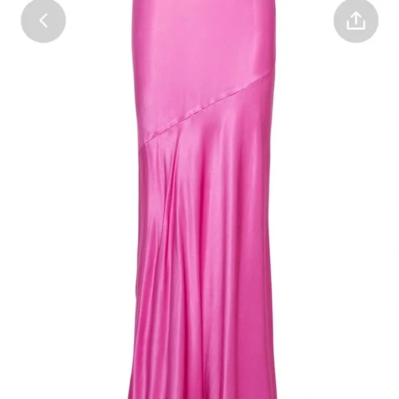 Poppy Satin Maxi Skirt - Pink - Picture 7 of 7